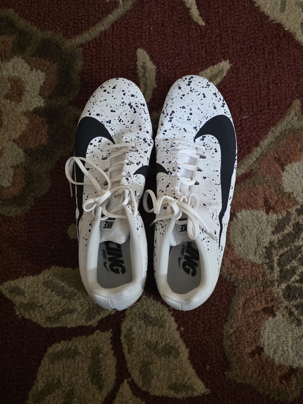 Nike ZOOM Rival S 9 "Paint Splatter" B&W Colorway Mens Track Spikes